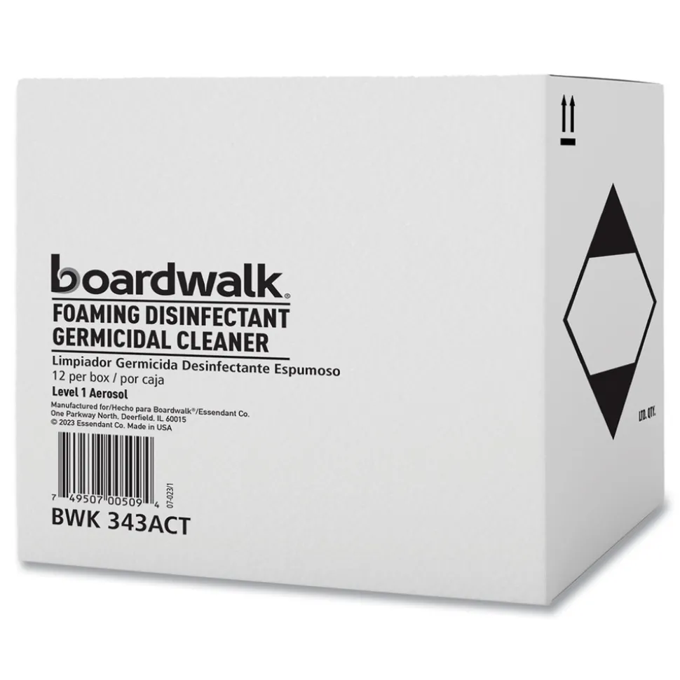 Boardwalk CP873BOARDWK 19 oz. Aerosol Can Foaming Disinfectant Germicidal Cleaner - Flowery Scent (12/Carton)