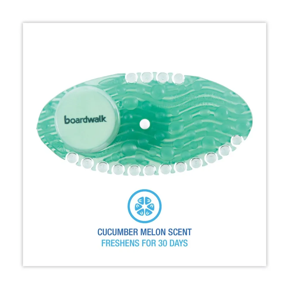 Boardwalk Curve Solid Air Freshener - Cucumber Melon Fragrance, Green (10/Box)