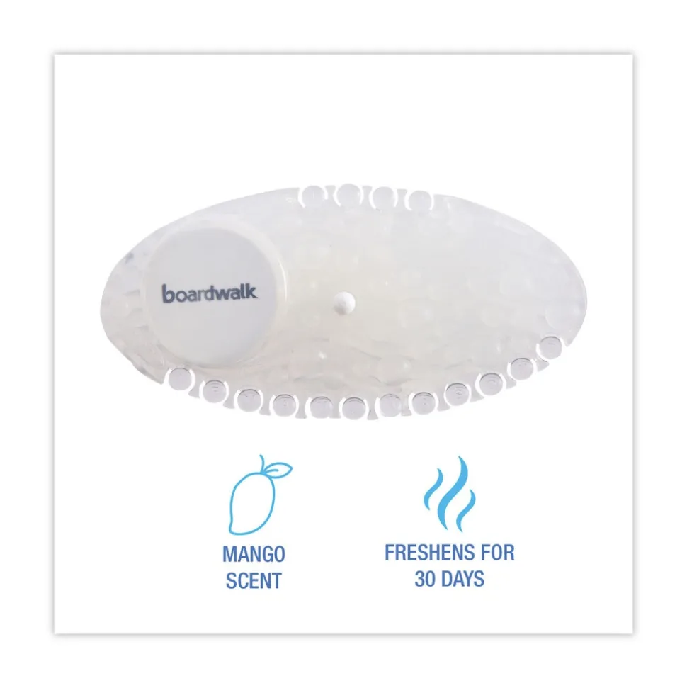 Boardwalk Curve Solid Air Freshener - Mango Fragrance, Clear (10/Box, 6 Boxes/Carton)