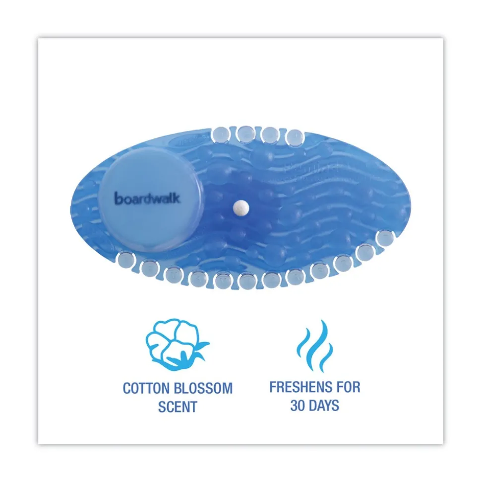 Boardwalk Curve Solid Air Freshener - Cotton Blossom, Blue (10/Box, 6 Boxes/Carton)