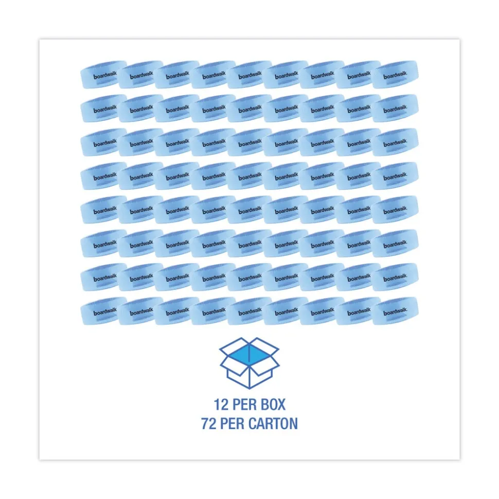 Boardwalk EBCP012I072M06AAS8000 Toilet Bowl Clip - Cotton Blossom Scent, Blue (12/Box, 6 Boxes/Carton)