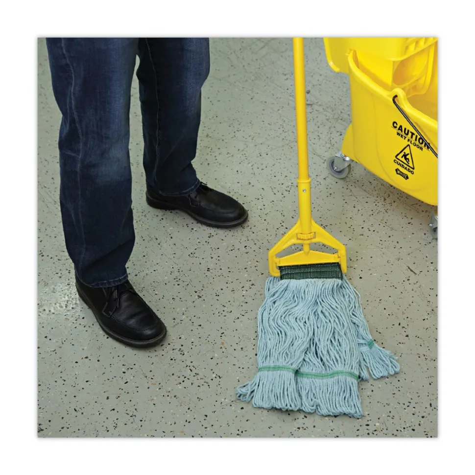 Boardwalk EchoMop with Looped-End Synthetic/Cotton Wet Mop Head - Medium, Blue (12/Carton)