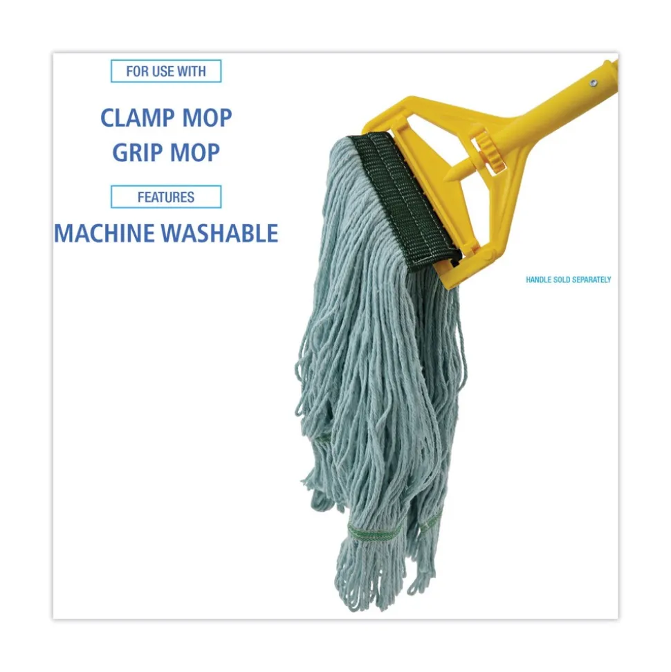 Boardwalk EchoMop with Looped-End Synthetic/Cotton Wet Mop Head - Medium, Blue (12/Carton)
