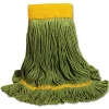 Boardwalk EcoMop Looped-End Mop Head with Recycled Fibers - Large Size, Green