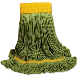 Boardwalk EcoMop Looped-End Mop Head with Recycled Fibers - Large Size, Green