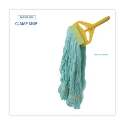 Boardwalk Ecomop Looped-End Recycled Fibers Mop Head - Extra Large, Green (12/Carton)
