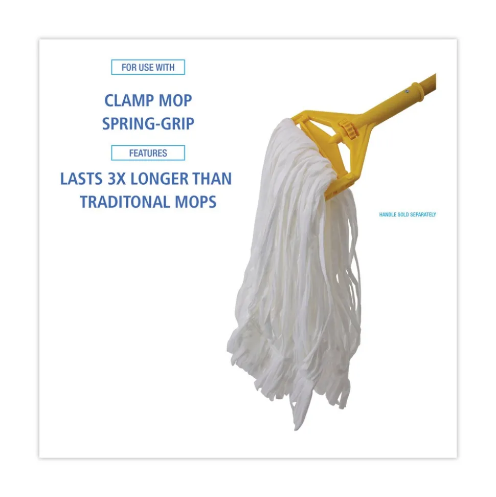 Boardwalk Enviro Clean Looped Mop Head With Tailband - Large, White (12/Carton)