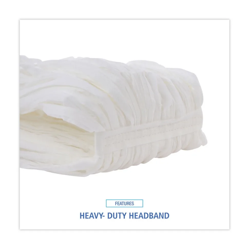 Boardwalk Enviro Clean Looped Mop Head With Tailband - Large, White (12/Carton)