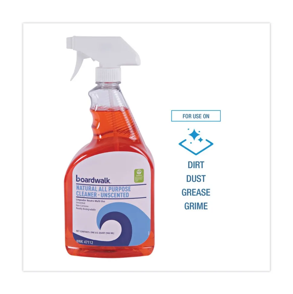 Boardwalk 951400-12ESSN 12-Piece/Carton 32 oz. Spray Bottle Natural All Purpose Cleaner - Unscented