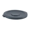 Boardwalk Flat-Top Round Lids for 44 Gallon Waste Receptacles - Gray