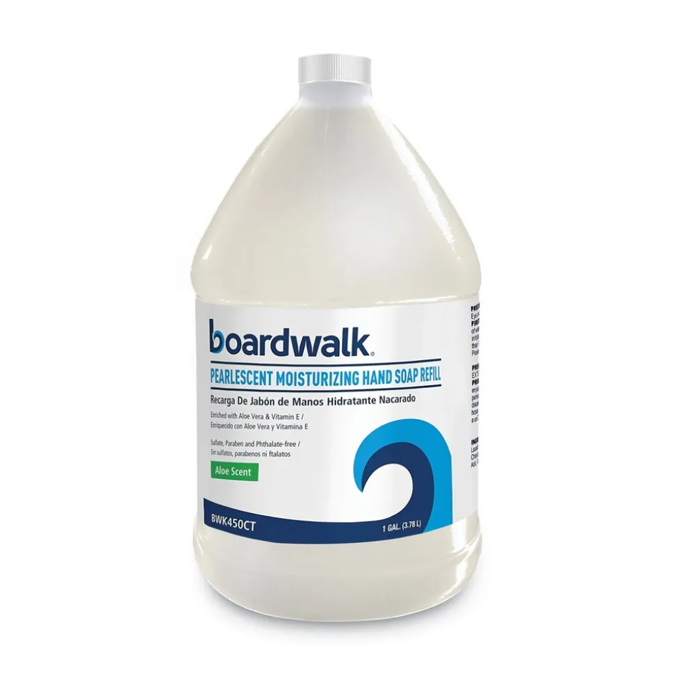 Boardwalk 1-Gallon Bottle Pearlescent Moisturizing Liquid Hand Soap Refill - Aloe Scent