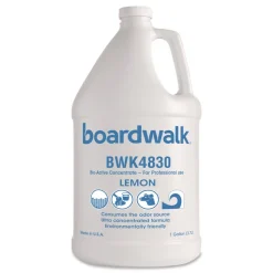 Boardwalk 1-Gallon Jug Odor Eliminator Enzyme Plus Concentrate - Lemon Scent (4/Carton)