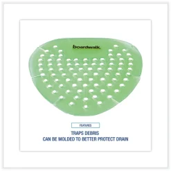 Boardwalk Gem Urinal Screens - Herbal Mint Scent, Green (12/Box)