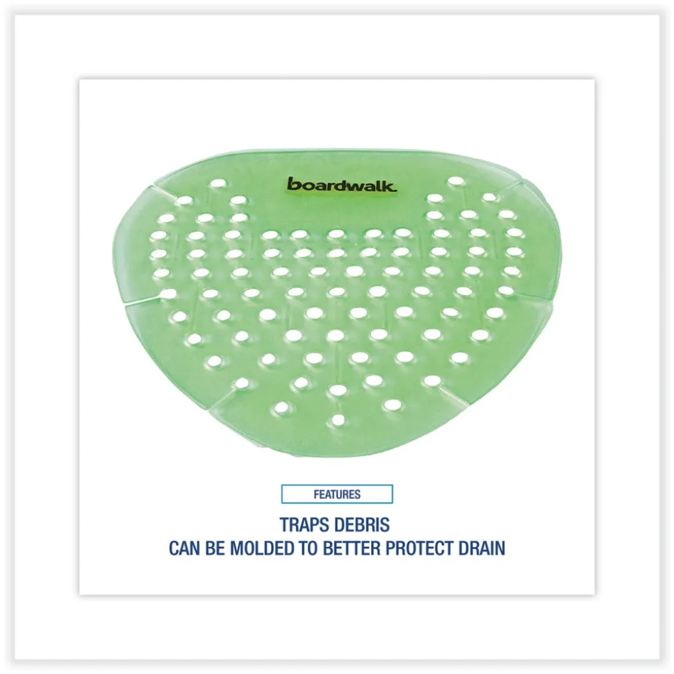 Boardwalk Gem Urinal Screens - Herbal Mint Scent, Green (12/Box)