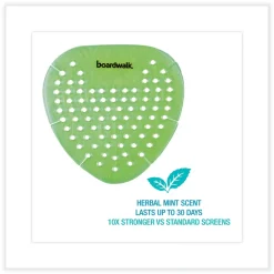 Boardwalk Gem Urinal Screens - Herbal Mint Scent, Green (12/Box)