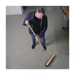 Boardwalk Heavy-Duty Threaded End Lacquered Hardwood 1.13 in. Diameter x 60 in. Broom Handle - Natural