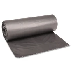 Boardwalk H7658SGKR01 38 in. x 58 in. 1.1 mil 60 gal. Low-Density Waste Can Liners - Gray (100/Carton)