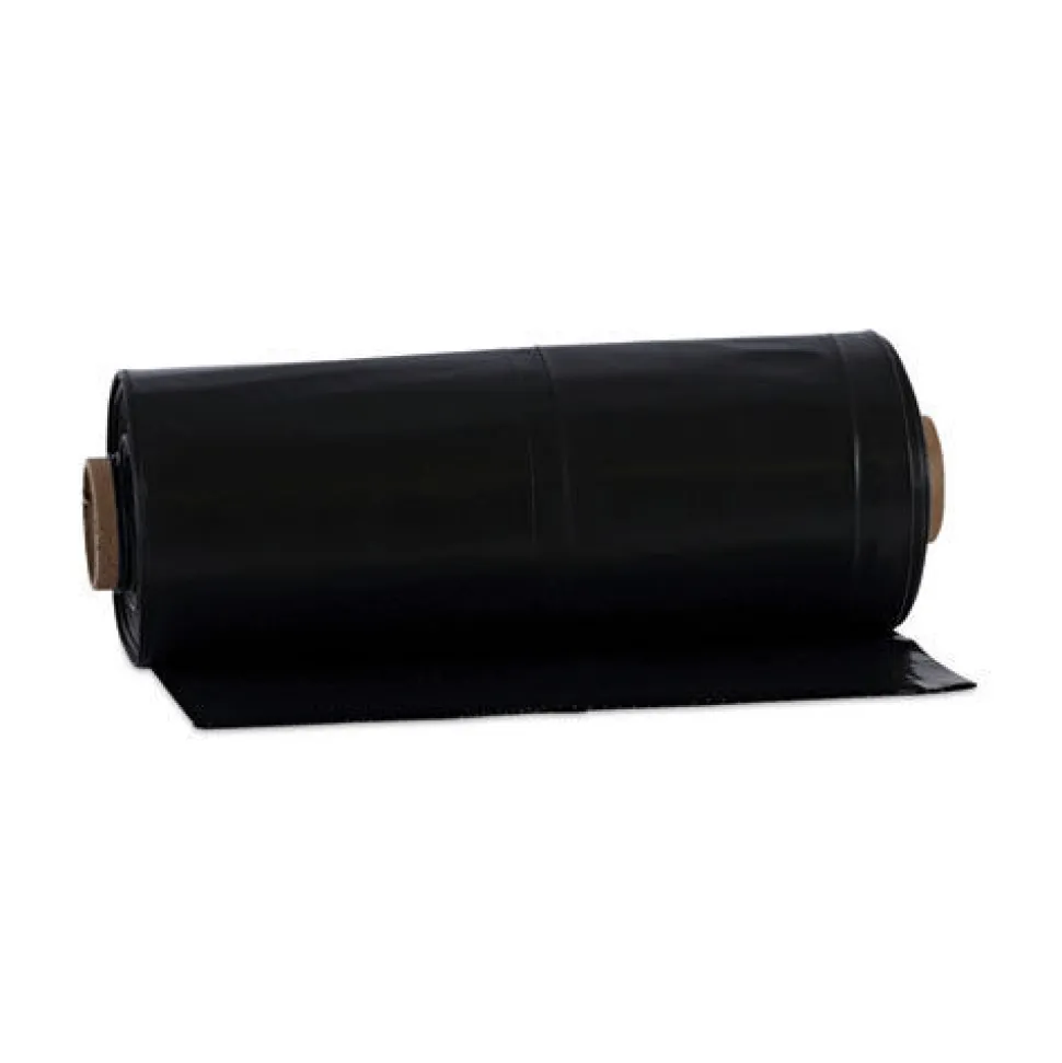 Boardwalk K7663WKK 60 Gallon 2.7 mil 38 in. x 63 in. Industrial Drum Liners Rolls - Black (50/Carton)