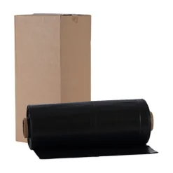 Boardwalk K7663WKK 60 Gallon 2.7 mil 38 in. x 63 in. Industrial Drum Liners Rolls - Black (50/Carton)