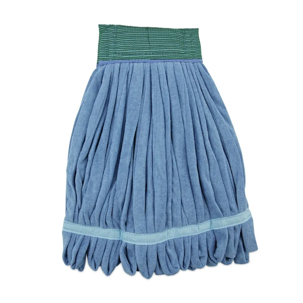 Boardwalk Microfiber Looped-End Wet Mop Head - Medium, Blue