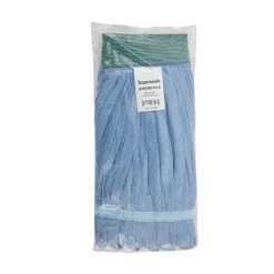 Boardwalk Microfiber Looped-End Wet Mop Head - Medium, Blue