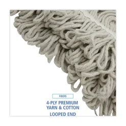 Boardwalk No. 32 Loop Web/Tailband Value Standard Cotton Mop Head - White (12/Carton)