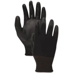 Boardwalk Palm Coated Cut-Resistant HPPE Glove - Size 8 Medium, Salt and Pepper/Black (1-Dozen)