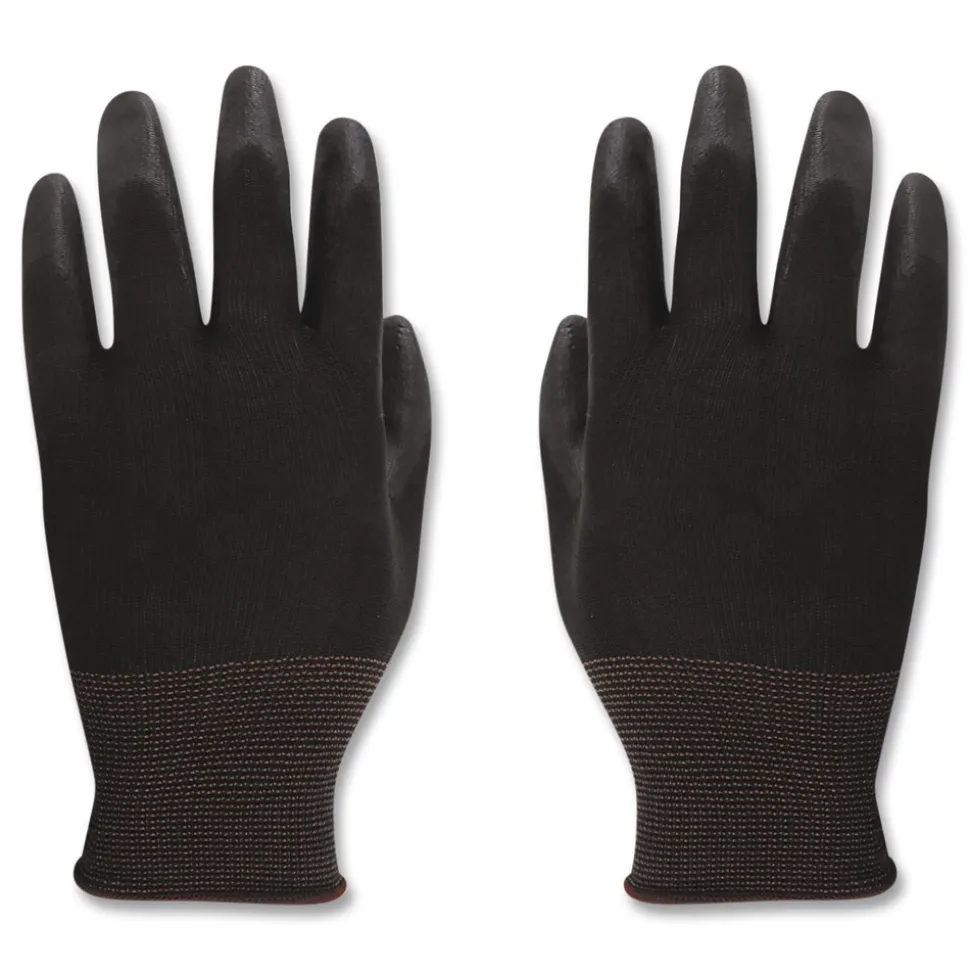 Boardwalk Palm Coated Cut-Resistant HPPE Glove - Size 8 Medium, Salt and Pepper/Black (1-Dozen)