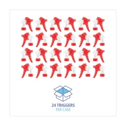 Boardwalk 24-Piece/Carton 8 in. Tube Trigger Sprayer for 16-24 oz. Bottles - Red/White