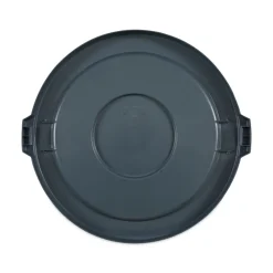 Boardwalk Plastic Round Flat-Top Lid for 32 Gallon Waste Receptacles - Gray