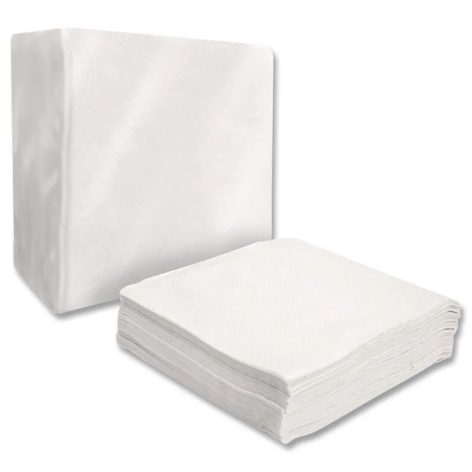 Boardwalk 1-Ply 16 in. x 16 in. Dinner Napkins - White (250/Pack, 12 Packs/Carton)