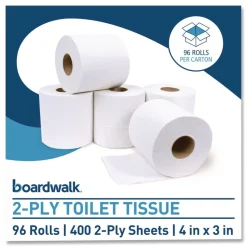 Boardwalk 2-Ply Septic Safe Toilet Tissue - White (96/Carton)
