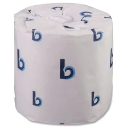 Boardwalk 2-Ply Standard Septic Safe 4 in. x 3 in. Toilet Tissue - White (96/Carton)