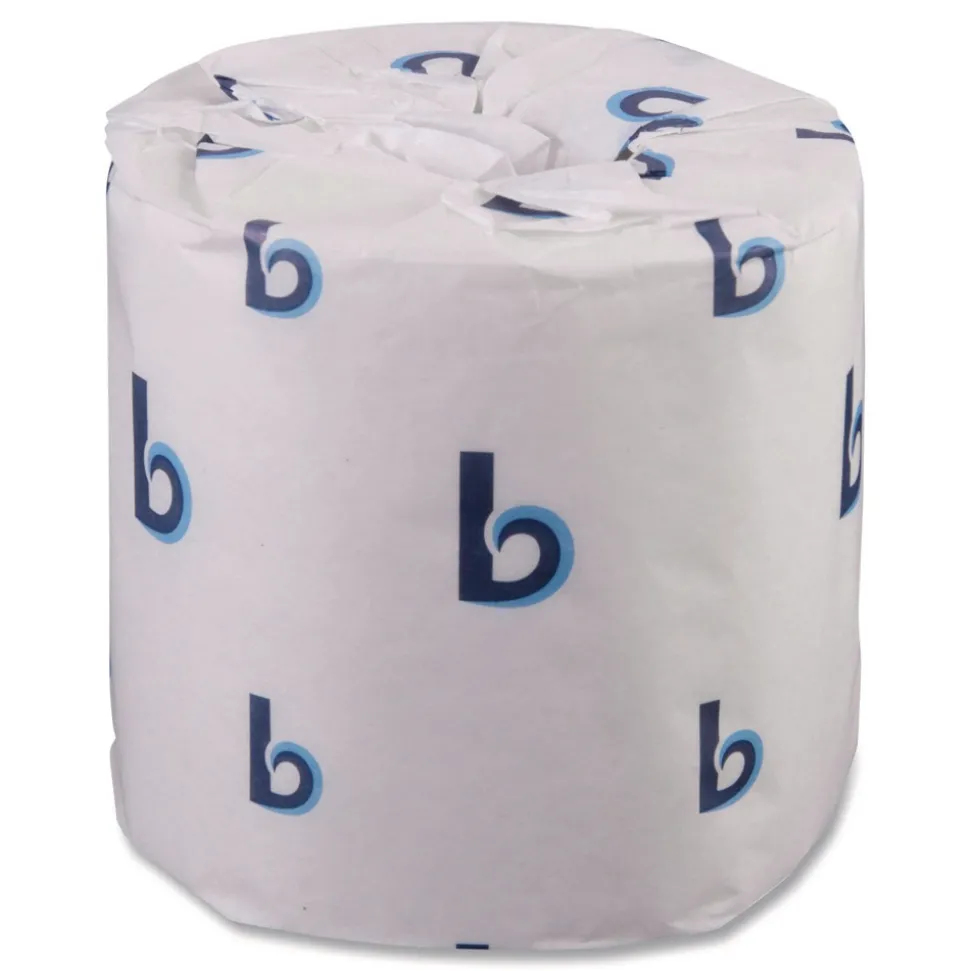 Boardwalk 2-Ply Standard Septic Safe 4 in. x 3 in. Toilet Tissue - White (96/Carton)