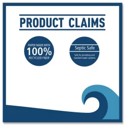 Boardwalk 2-Ply Standard Septic Safe 4 in. x 3 in. Toilet Tissue - White (96/Carton)