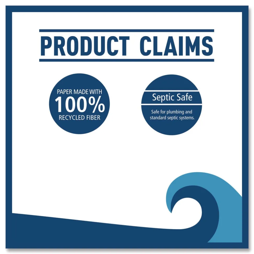 Boardwalk 2-Ply Standard Septic Safe 4 in. x 3 in. Toilet Tissue - White (96/Carton)