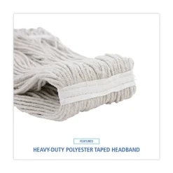 Boardwalk Pro Loop Web/Tailband Cotton Wet Mop Head (12/Carton)