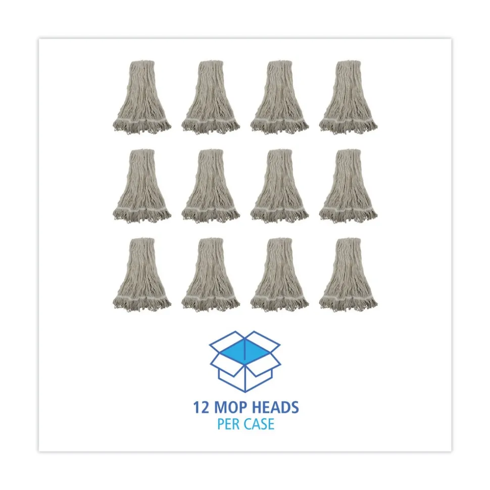 Boardwalk Pro Loop Web/Tailband Cotton Wet Mop Head (12/Carton)