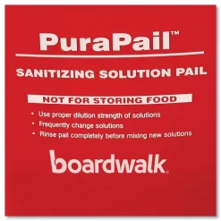 Boardwalk PuraPail 6 qt. Polypropylene Bucket - Red/White