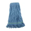 Boardwalk Super Loop Cotton/Synthetic Fiber Wet Mop Head with 1 in. Headband - Blue (12/Carton)