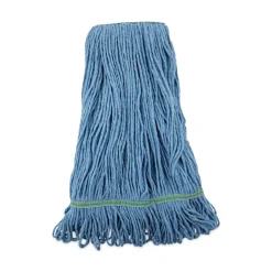 Boardwalk Super Loop Cotton/Synthetic Fiber Wet Mop Head with 1 in. Headband - Blue (12/Carton)