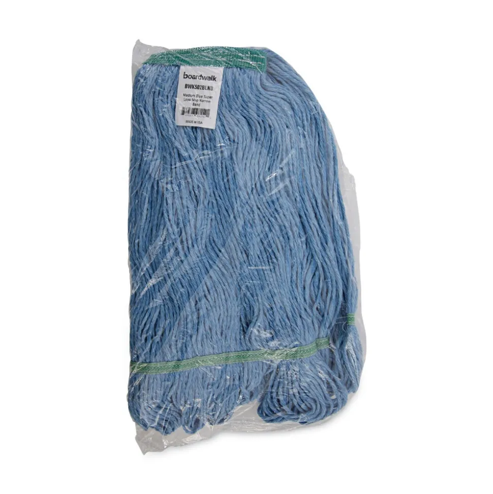 Boardwalk Super Loop Wet Cotton/Synthetic Mop Head - Medium, Blue