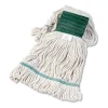 Boardwalk Super Loop Wet Mop Head with Cotton/Synthetic Fiber and 5 in. Headband - Medium, White (12/Carton)