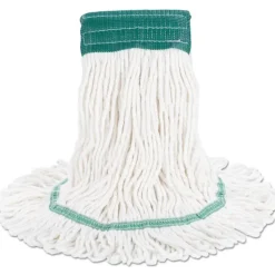 Boardwalk Super Loop Wet Mop Head with Cotton/Synthetic Fiber and 5 in. Headband - Medium, White (12/Carton)