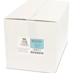 Boardwalk Super Loop Wet Mop Head with Cotton/Synthetic Fiber and 5 in. Headband - Medium, White (12/Carton)