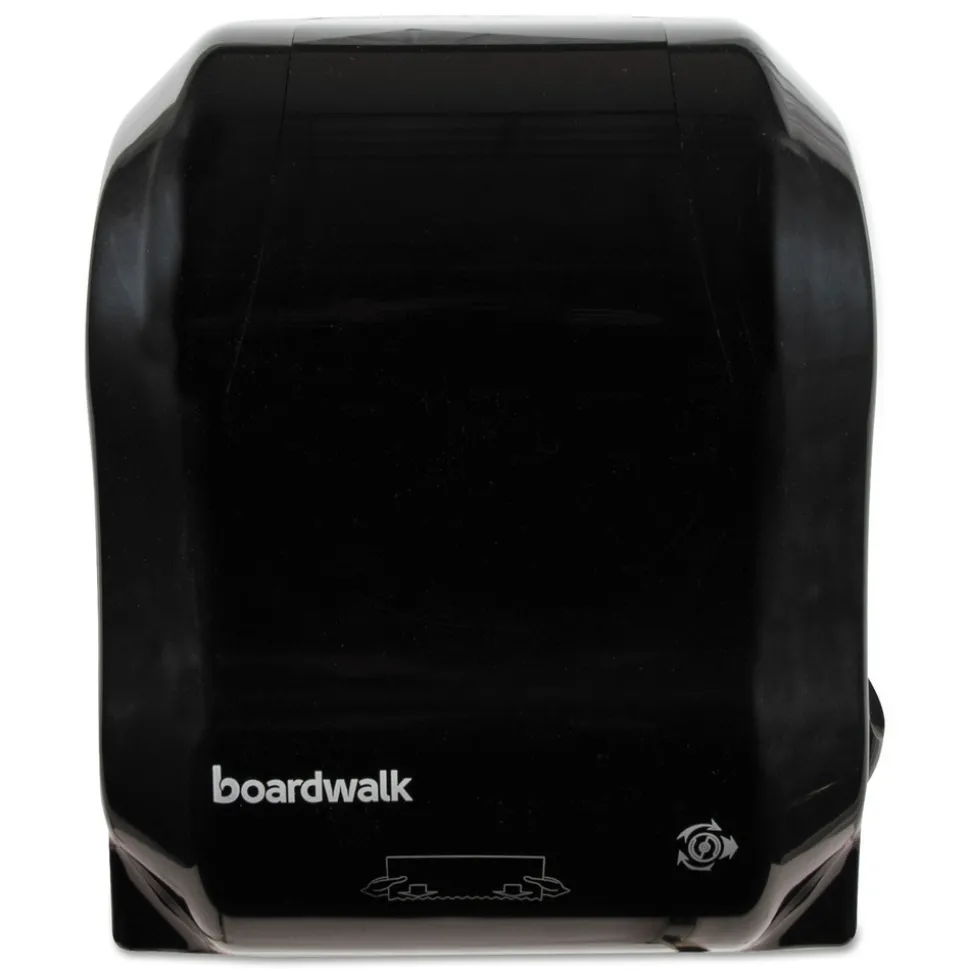 Boardwalk T7470BKBW 13.25 in. x 10.25 in. x 16.25 in. Hands Free Mechanical Towel Dispenser - Black