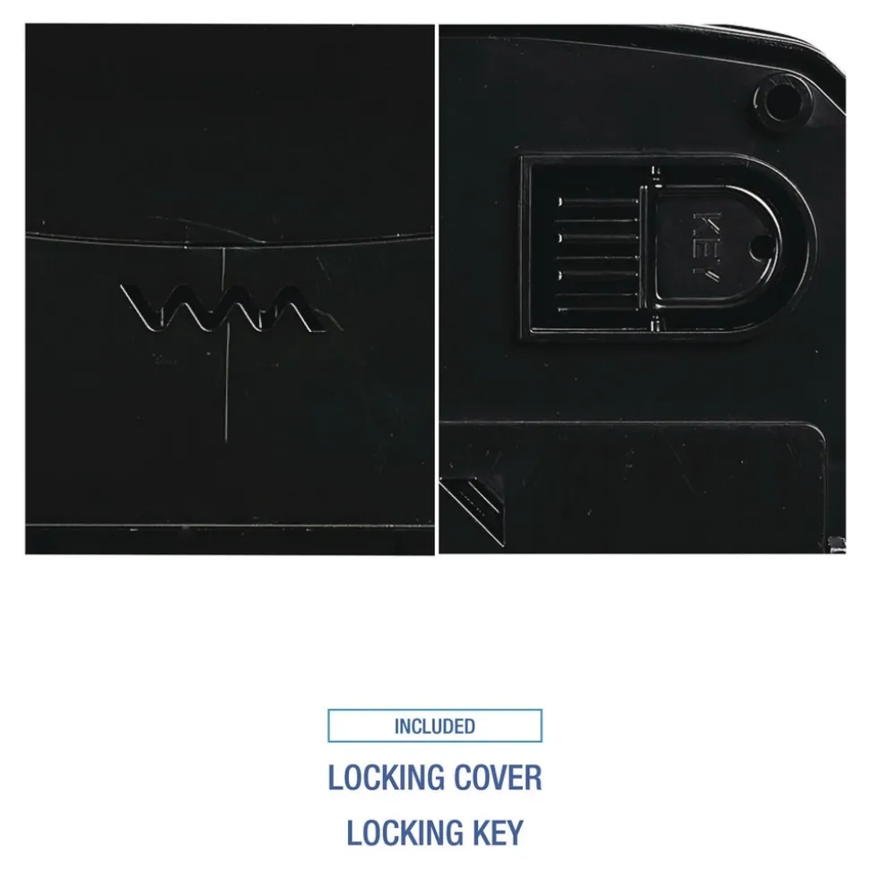 Boardwalk T7470BKBW 13.25 in. x 10.25 in. x 16.25 in. Hands Free Mechanical Towel Dispenser - Black