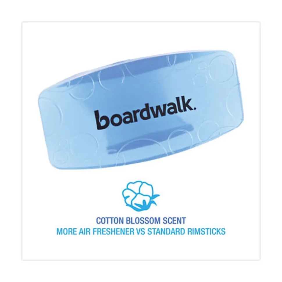 Boardwalk Toilet Bowl Clip - Cotton Blossom Scent, Blue (12/Box)