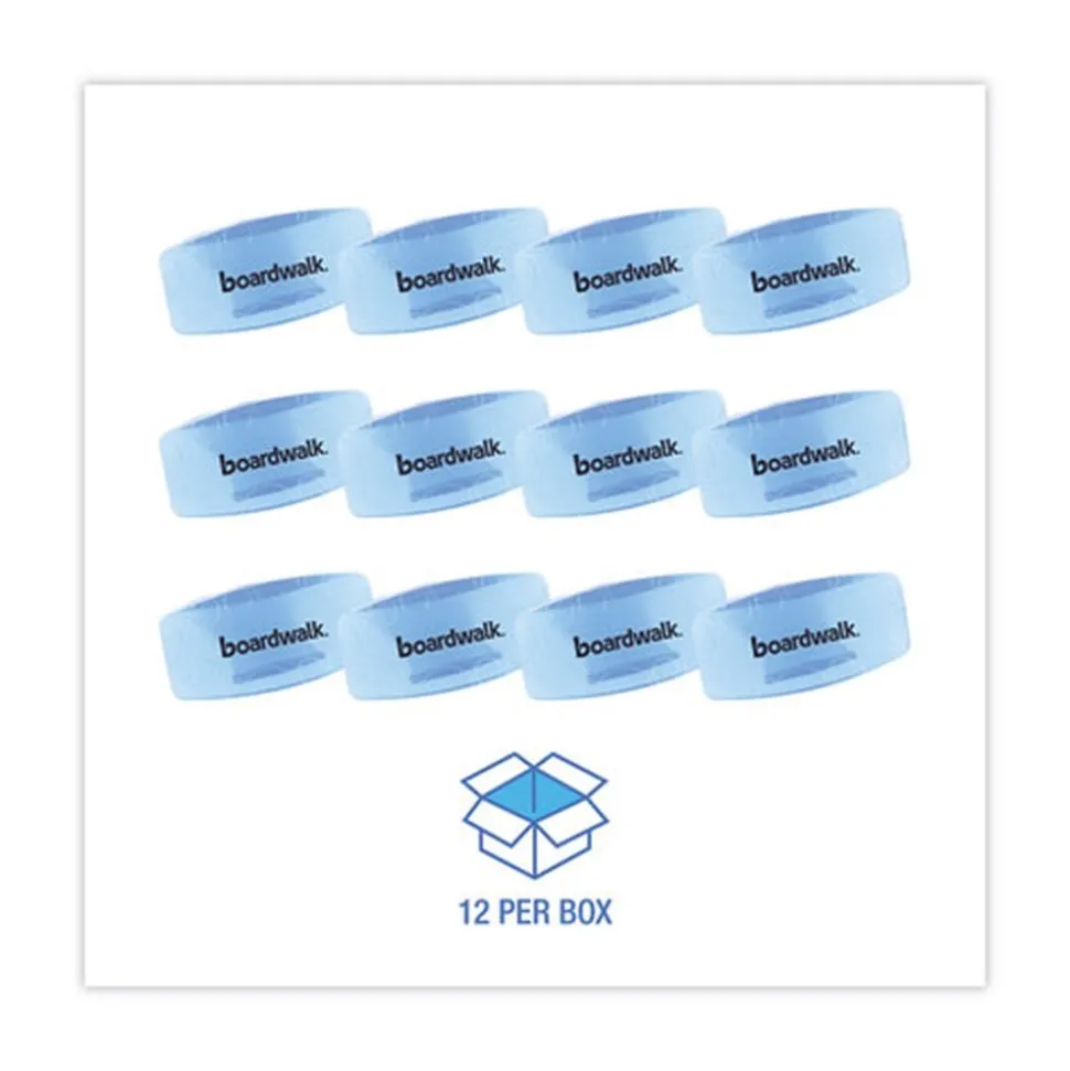 Boardwalk Toilet Bowl Clip - Cotton Blossom Scent, Blue (12/Box)