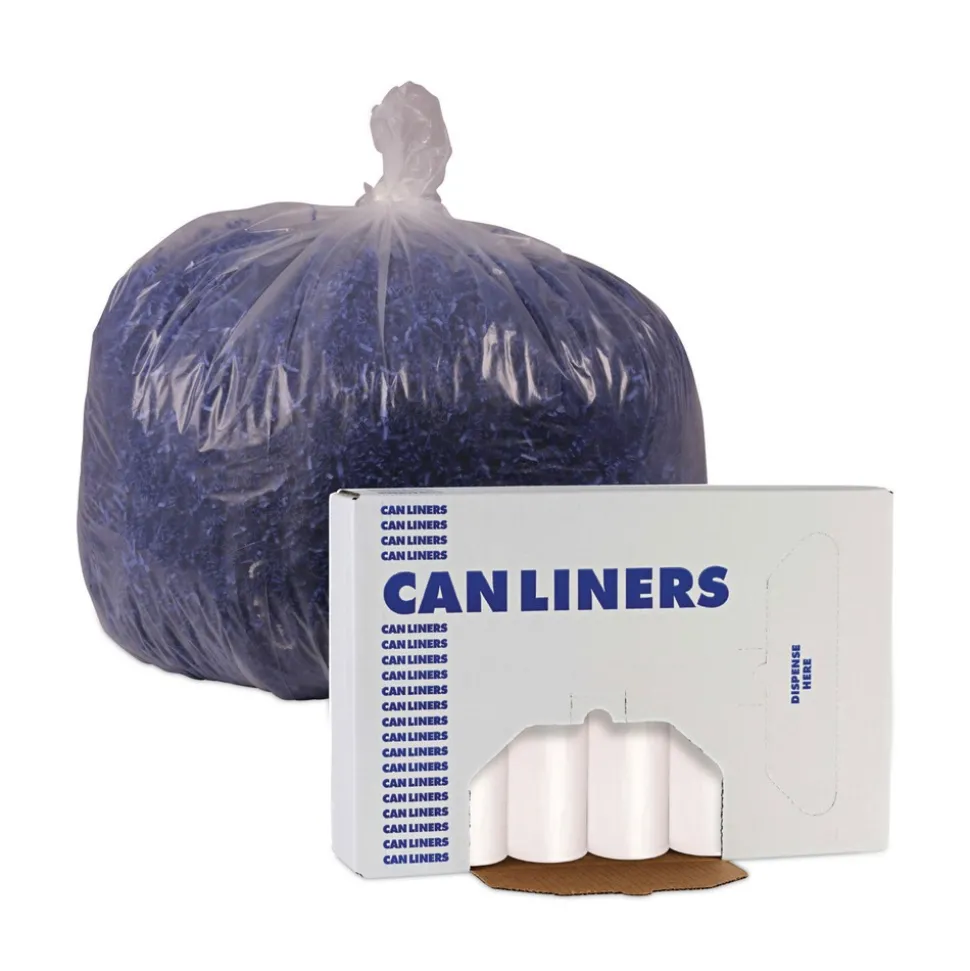 Boardwalk V8647ENKR01 43 in. x 47 in. 56 gal. 19 Microns High-Density Can Liners - Natural (150/Carton)